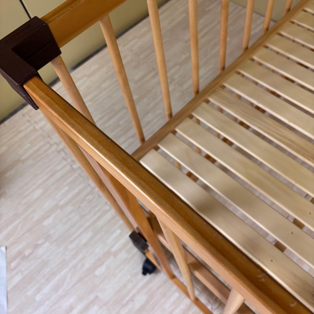 ☆除菌清掃済☆　ファルスカ　ベッドサイドベッド03　ラージ　ナチュラル　ベルト付