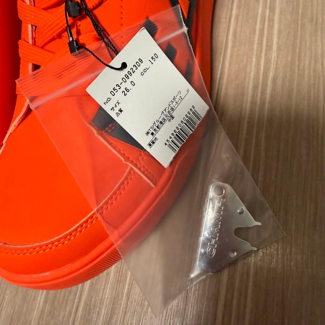 PEARLY GATES ハイカットスニーカー オレンジ　サイズ26.0センチ