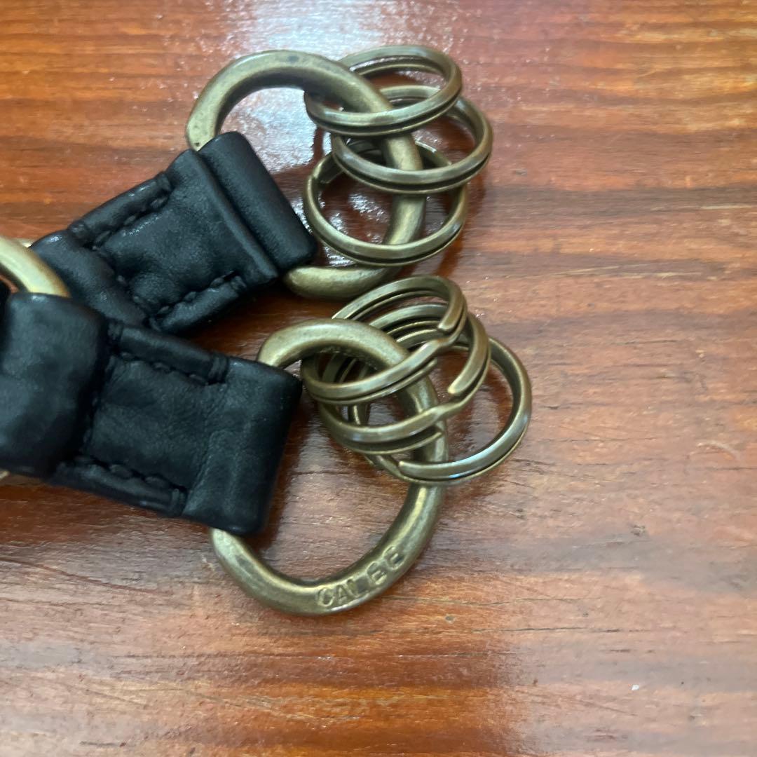 GALEE ブラックレザーキーホルダー