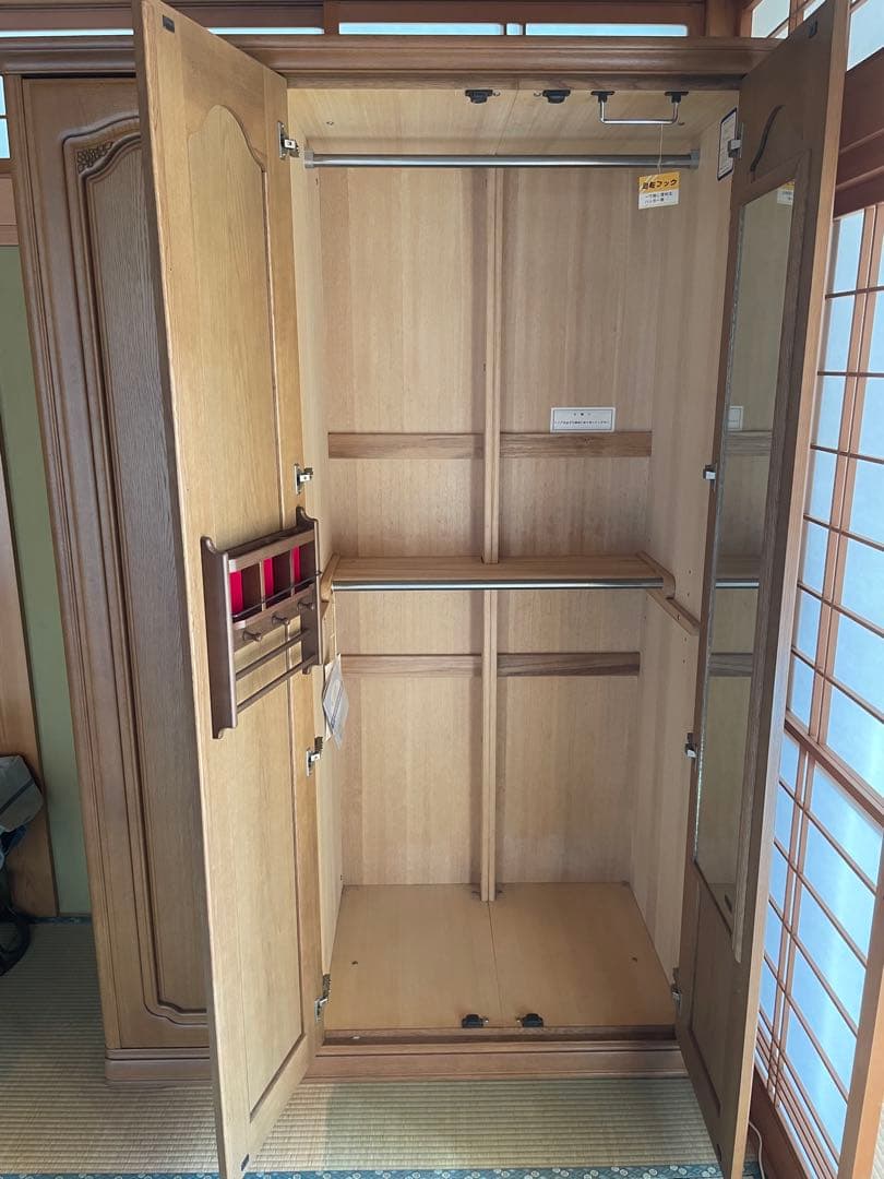 婚礼　和ダンス　桐木目調 3扉衣類収納