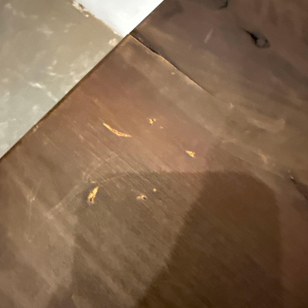 ヴィンテージ　木製サイドテーブル　2段引き出し付き