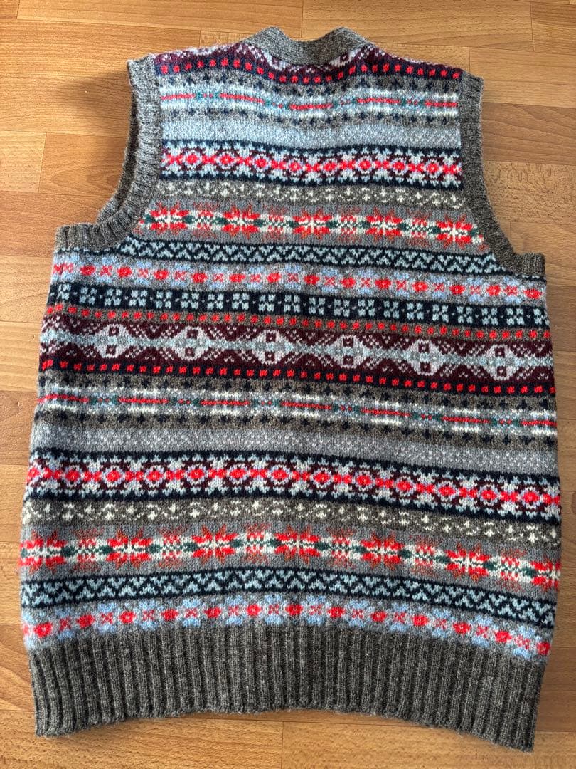 Jamieson's フェアアイル柄 ニットベスト　XL