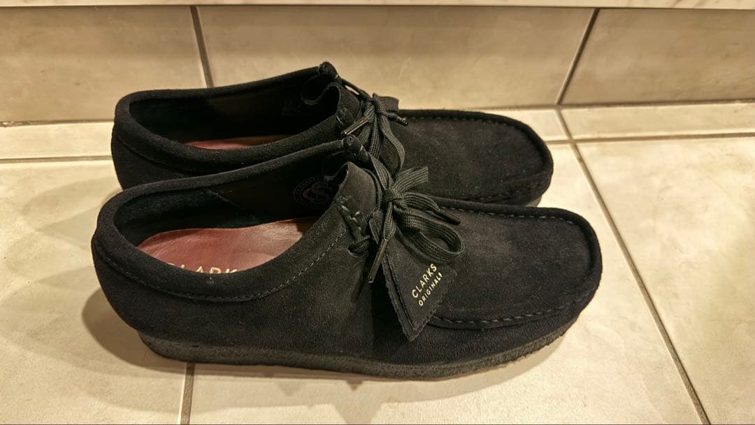 【美品】CLARKS クラークス　ワラビー 【27.0】ブラック　スエード