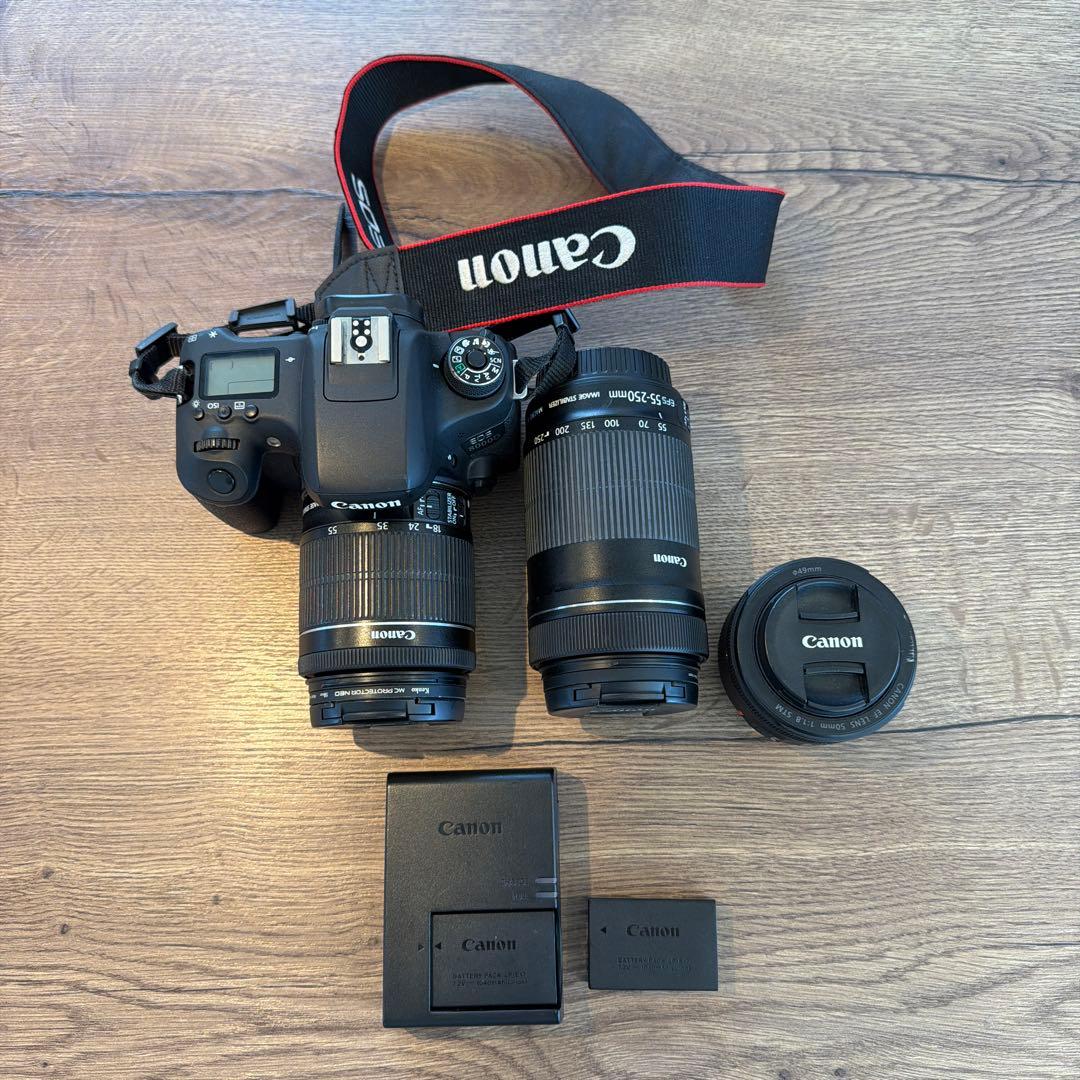 ココ【お値下げ】Canon EOS 8000D 本体レンズ3本セット