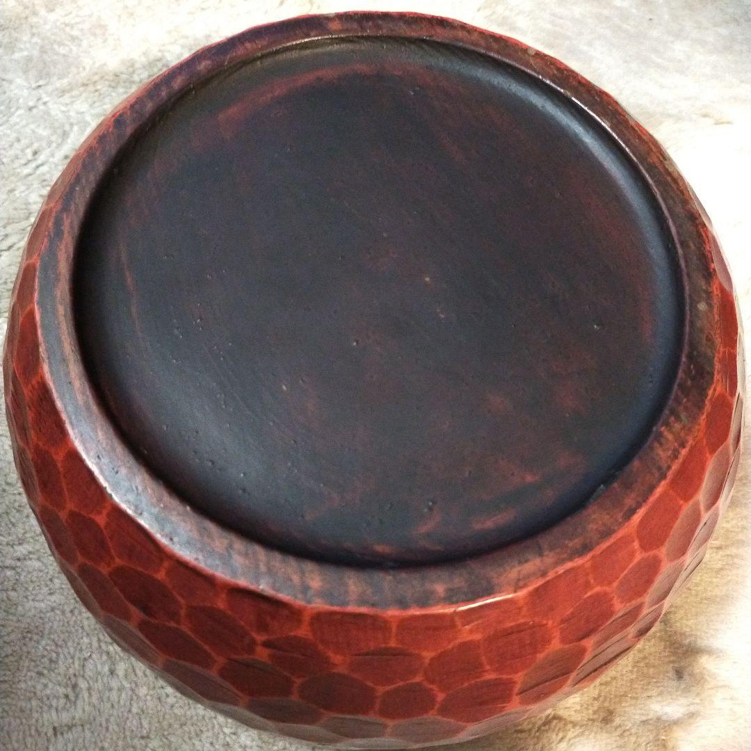 昭和レトロ　ヴィンテージ　木製　鎌倉彫　無垢材　お盆付きおひつ