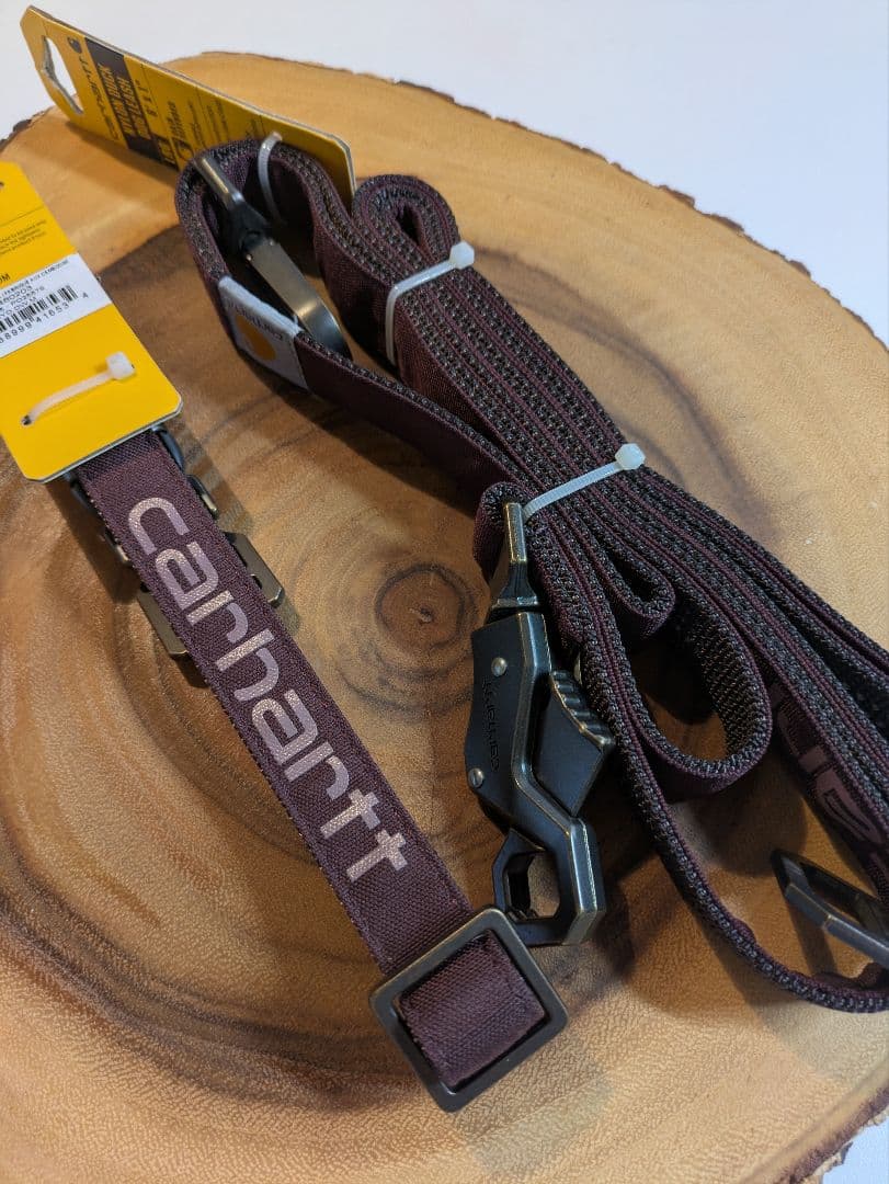 【NEW】Carhartt カーハート リード【L】＆首輪【M】赤ワイン 中型犬