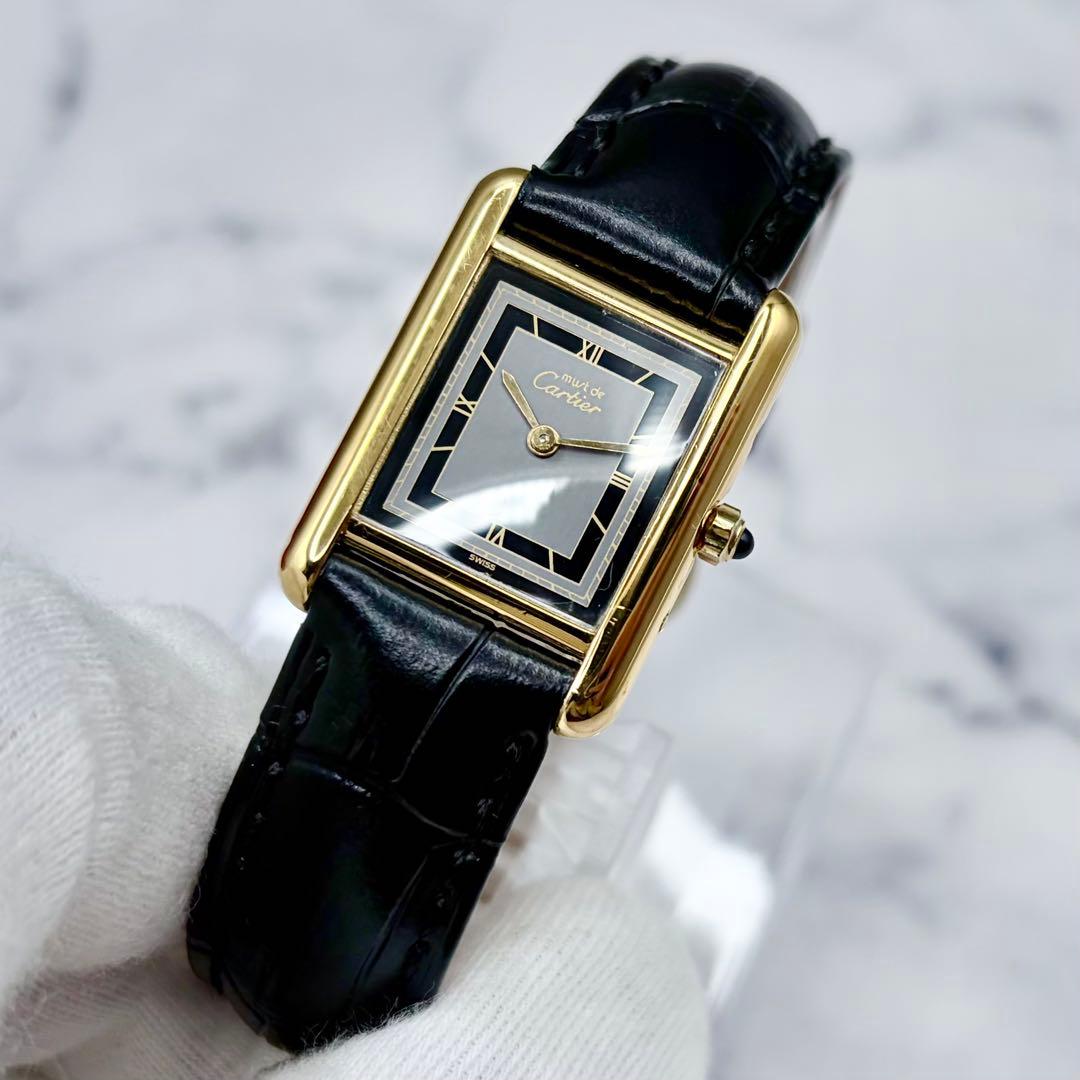 【極美／良稼働】カルティエ マストタンク SM ヴェルメイユ 極上個体 純正尾錠