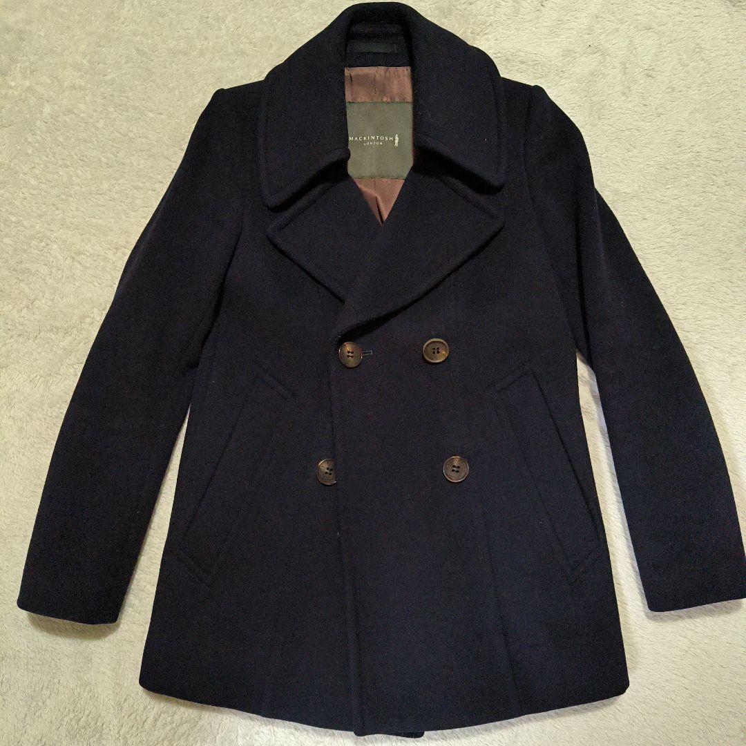 最終値下げ　極美品　マッキントッシュ　ネイビー ダブルブレスト ウールコート