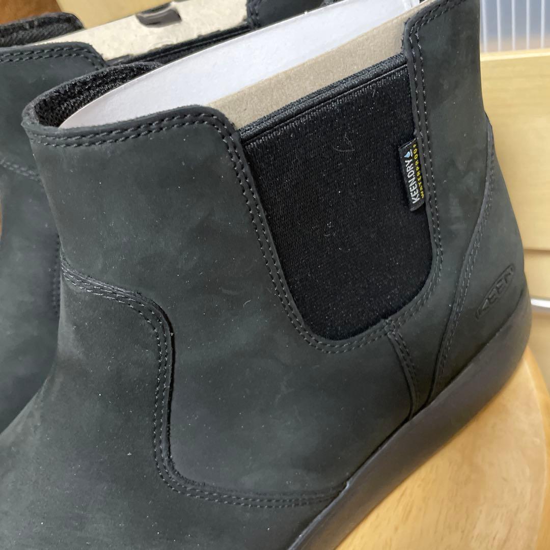 新品/24cm KEEN サイドゴアブーツ ウォータープルーフ レザー