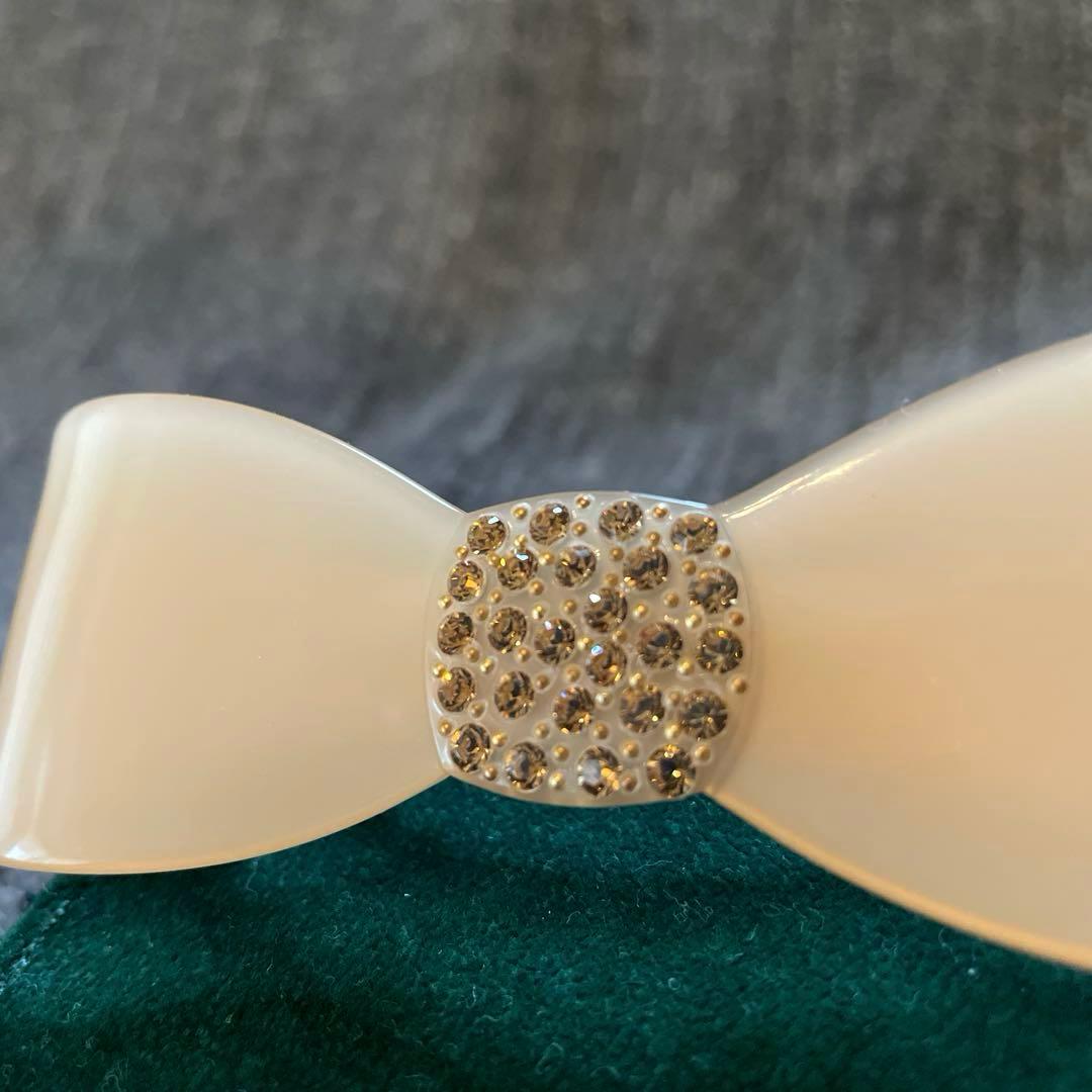 ななな美品☆フランス製 アレクサンドルドゥパリ ストーン装飾 バレッタ☆