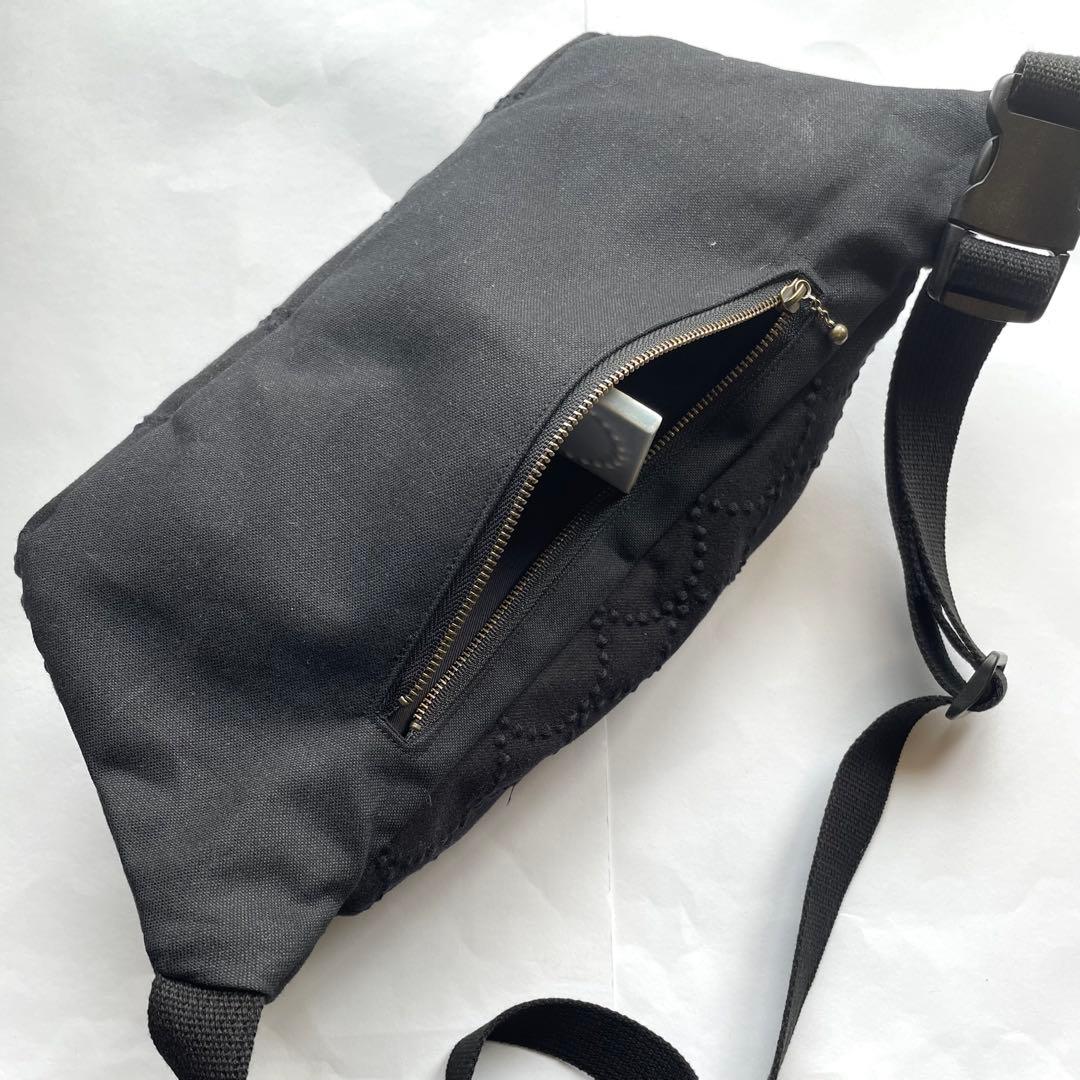 【受注製作】ミナペルホネン タンバリンブラック×ブラック　ボディバッグ