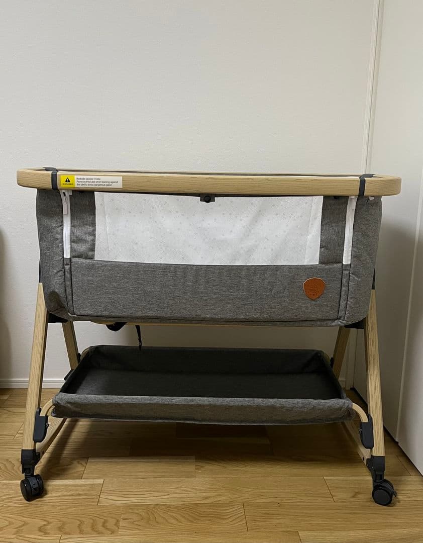 【PYKさん専用】説明書付き　HZDMJ ベビーベッド　グレー