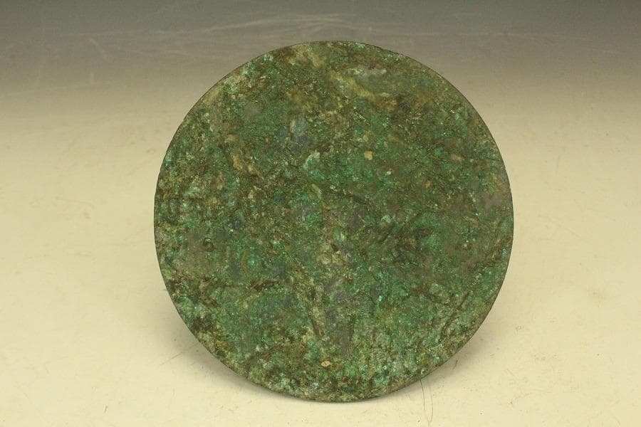 中国美術 青銅鏡 饕餮紋 時代物(HA507)