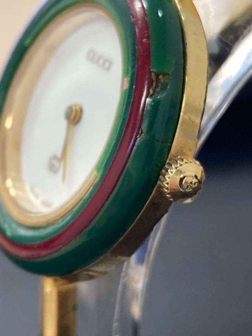 GUCCI　チェンジベゼル　ゴールドバングルウォッチ◇