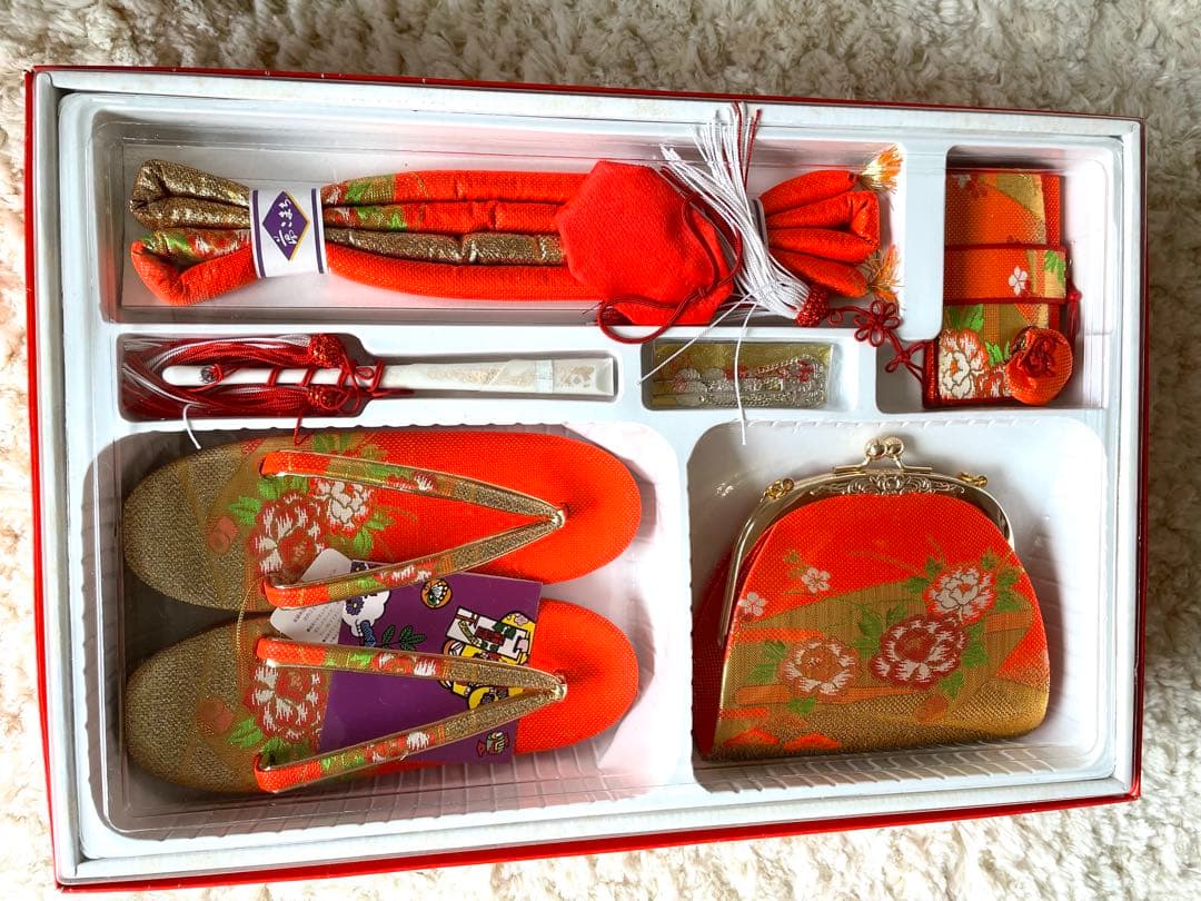 【新品正絹】七五三　晴れ着の丸昌 7歳正絹着物フルセット