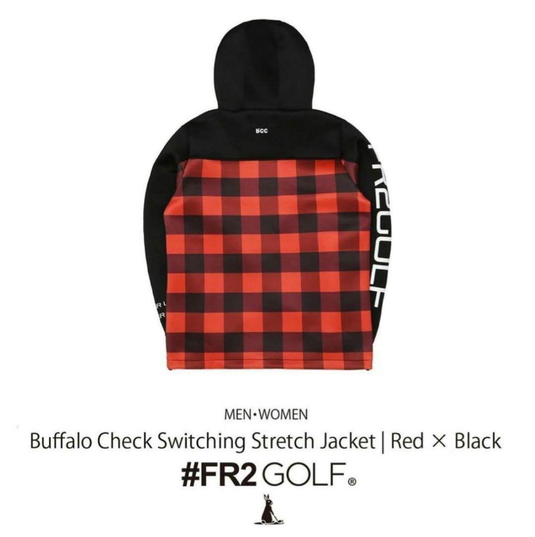 FR2 GOLF⚫︎エフアールツーゴルフ　フロントジップフーディジャケット黒赤S