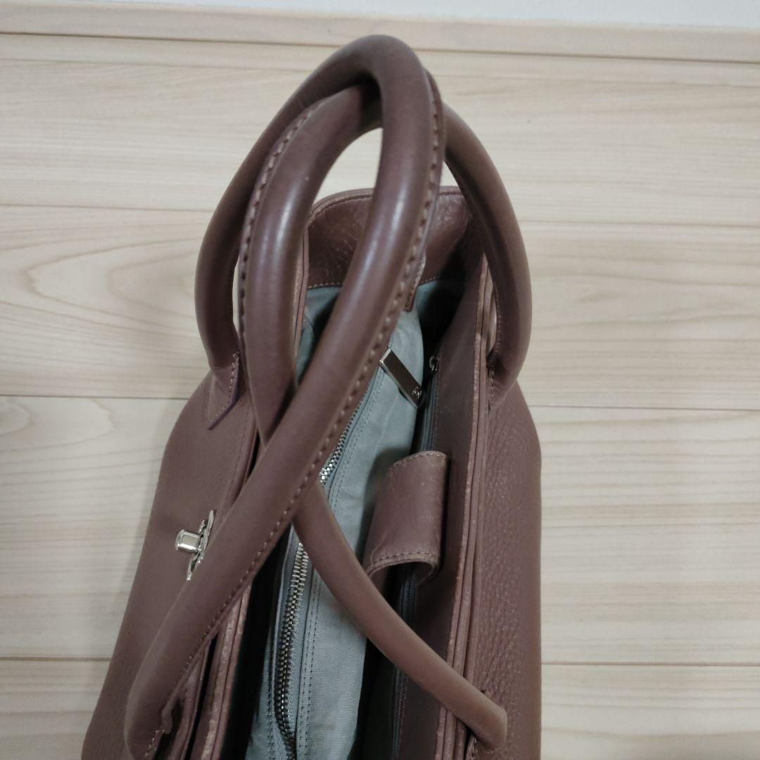 シャネル　ブラウン レザー ハンドバッグ