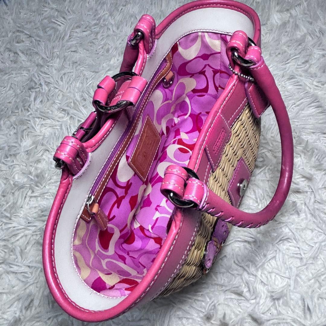 ✨美品✨ COACH カゴバッグ バタフライストロー 肩掛け 可愛い