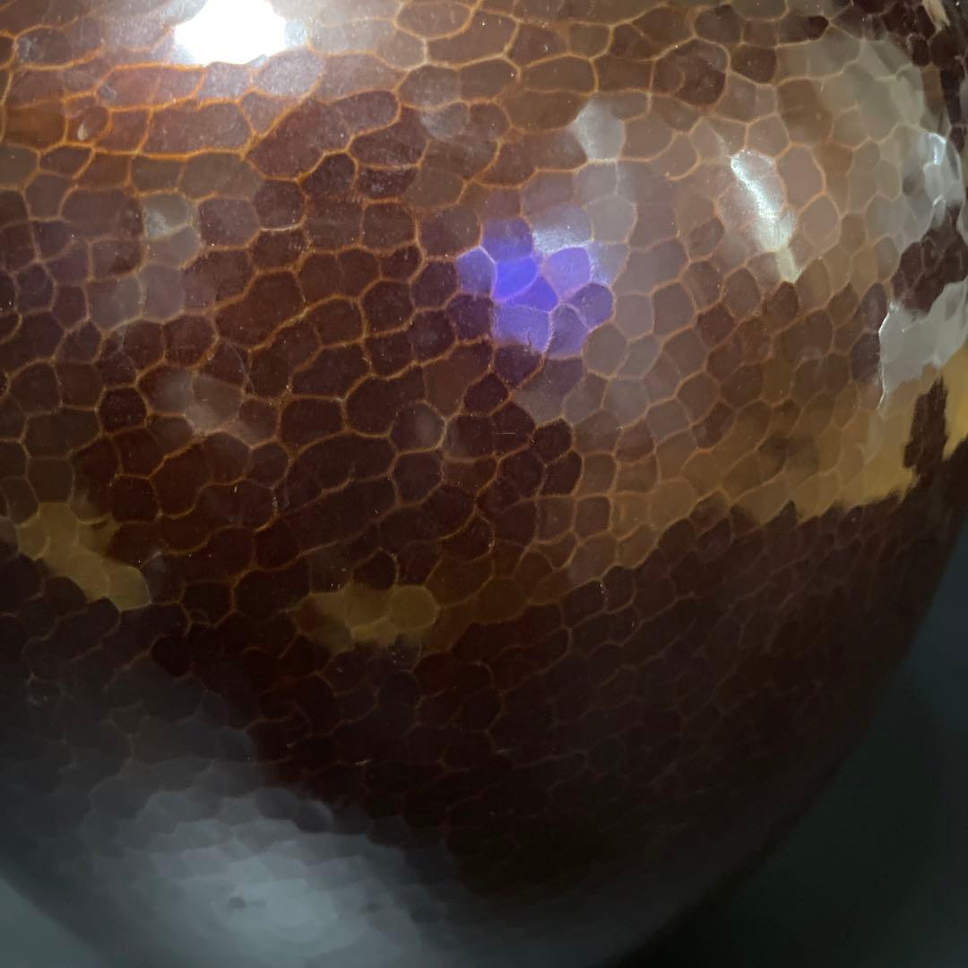 時代物　銅虫花瓶　打ち出し花瓶　在名あり