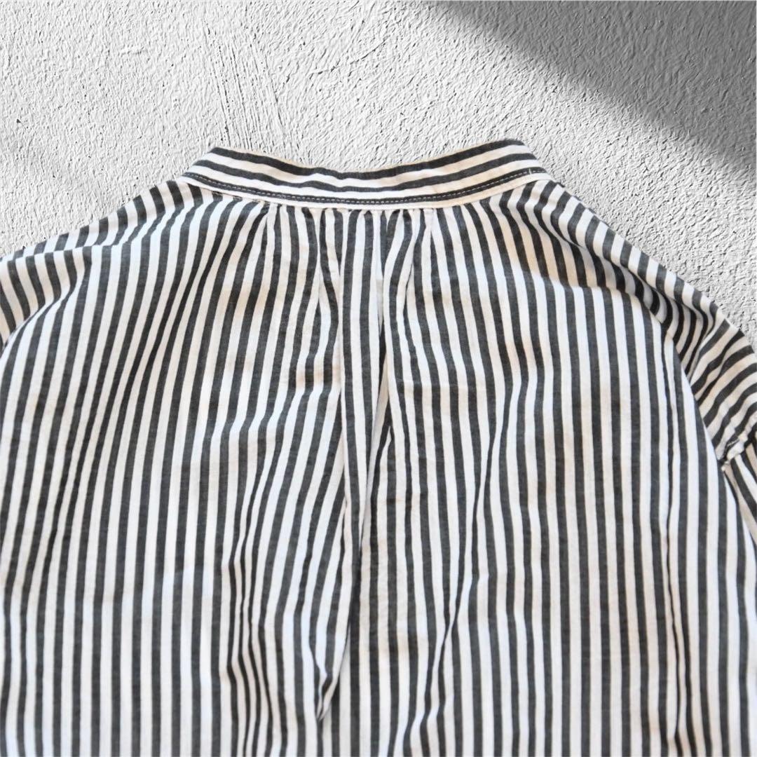 【未使用級】スピックアンドスパン コットン シルク ギャザー シャツ シルク