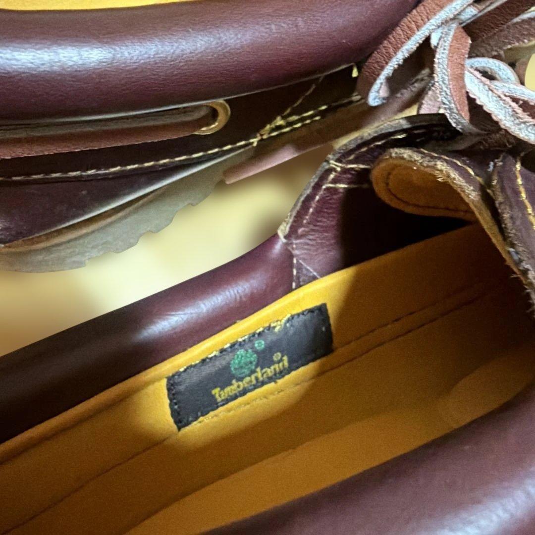 Timberland クラシックラグ 3アイ モカシン バーガンディ 26.5