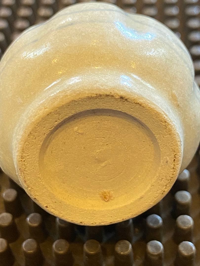 安南焼・アナミス　ミニ染付花器　　　鑑賞台付　 一輪挿し　ヴィンテージ　　レア