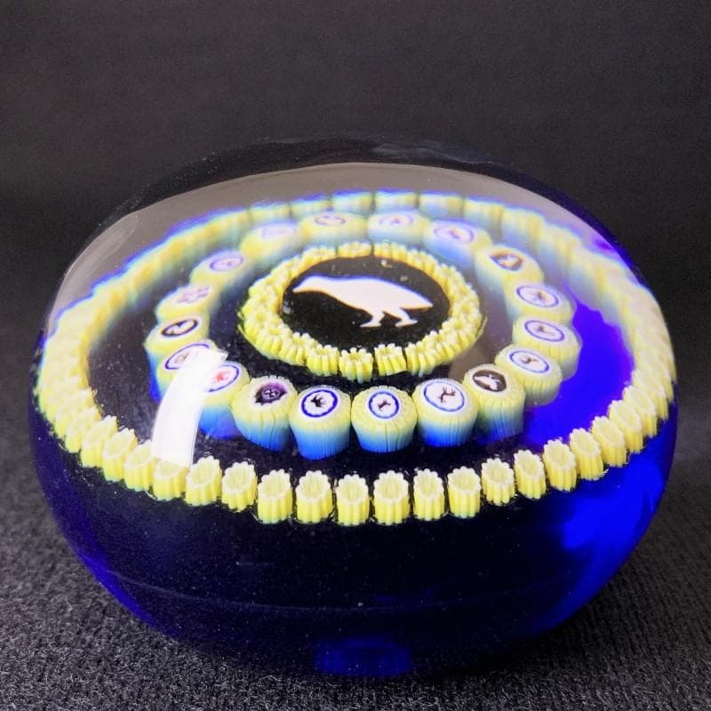 1975 大型 バカラ アンティーク ペーパーウェイト 鳥と動物たち