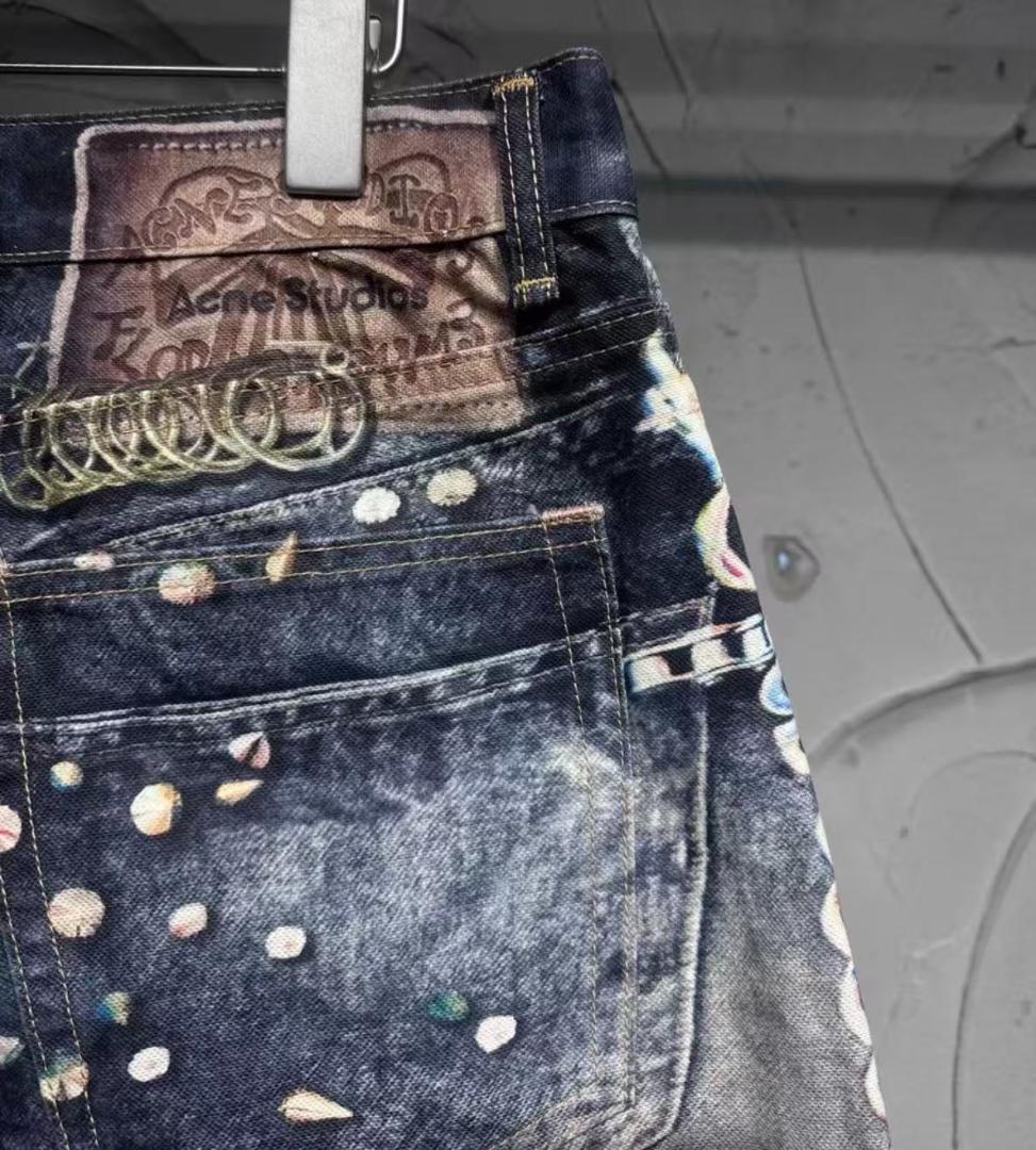 Acne Studios 馬年限定 チェーン柄ジッパーパンツ