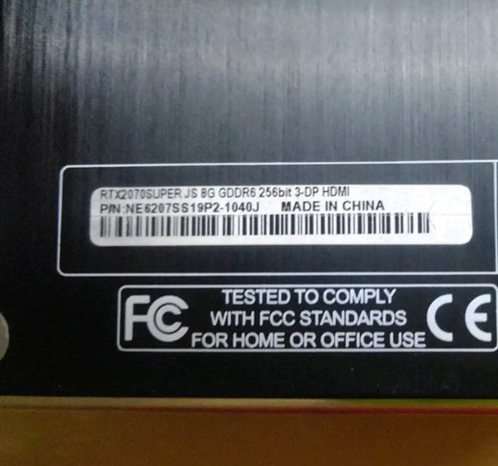 【美品&値下げ交渉可能】RTX2070super Palit Jetstream