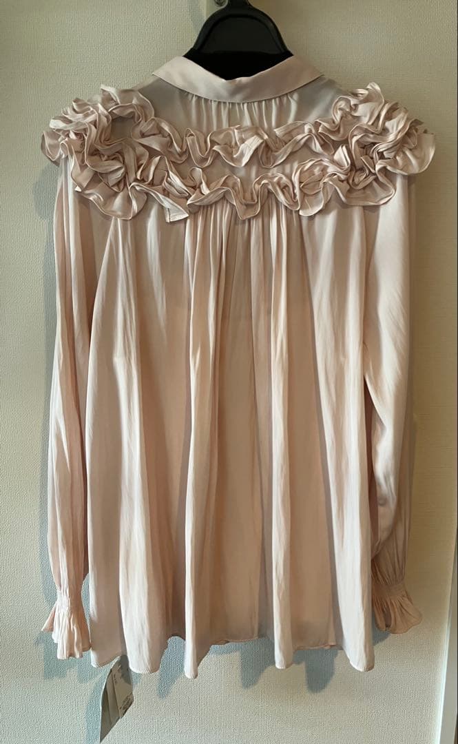 【新品未使用】CELFORD♪フリルヨークシャツカラーブラウス LPNK