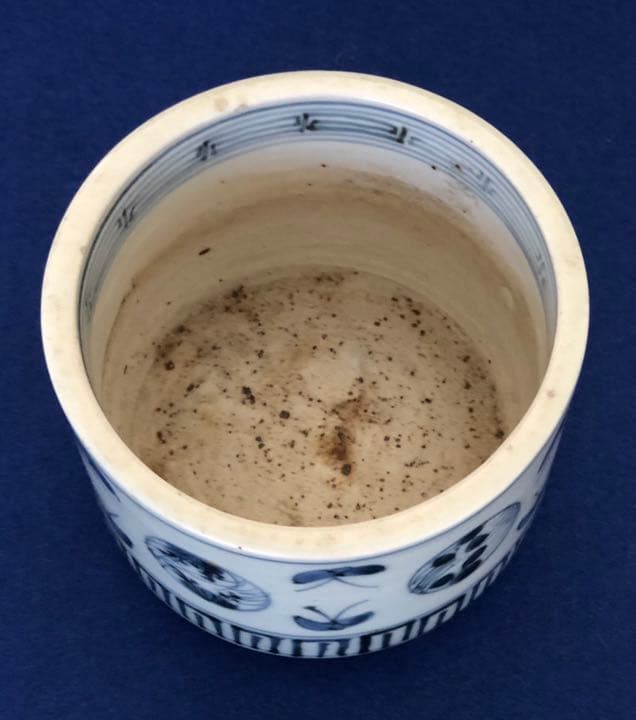 煙草盆 漆塗り 古伊万里灰いれ