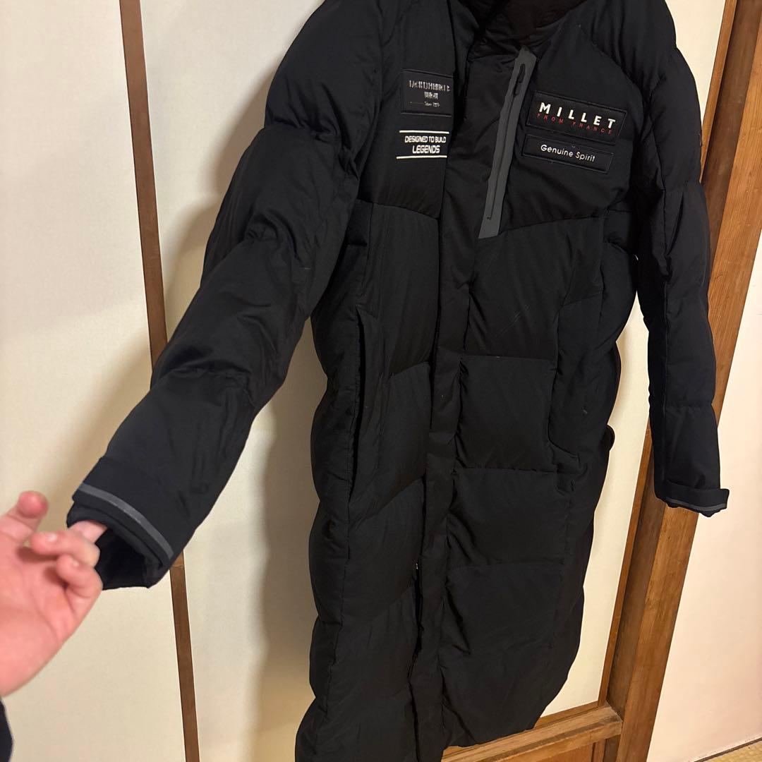【美品】MILLET ミレー ロングダウン 黒 メンズM 極暖 かっこいい