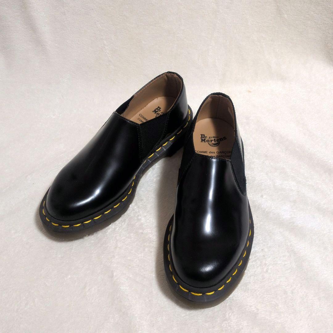 【新品】コムデギャルソン　ドクターマーチン　ブラック　サイドゴア　22.5cm