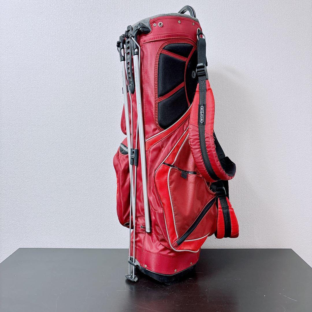 OGIO GROM スタンド式キャディバッグ 8分割 9.5型 レッド グロム