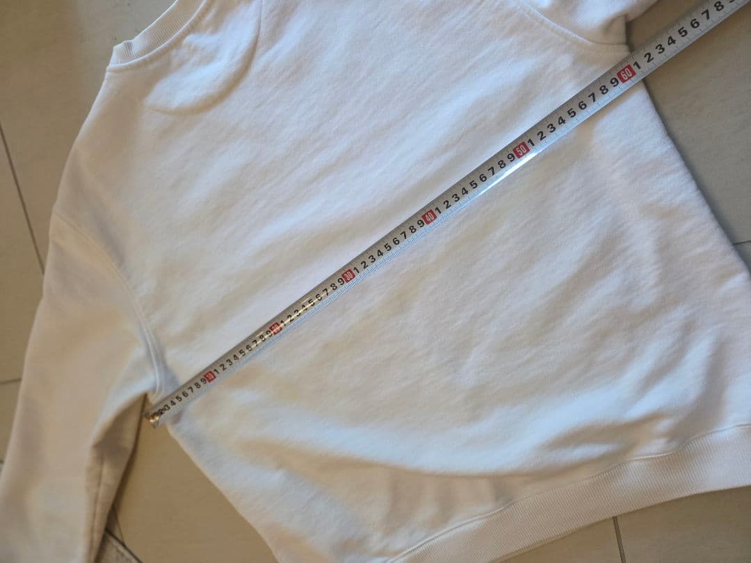 PRADA プラダ ロゴプリント ホワイト スウェット トレーナー　Ｌ白