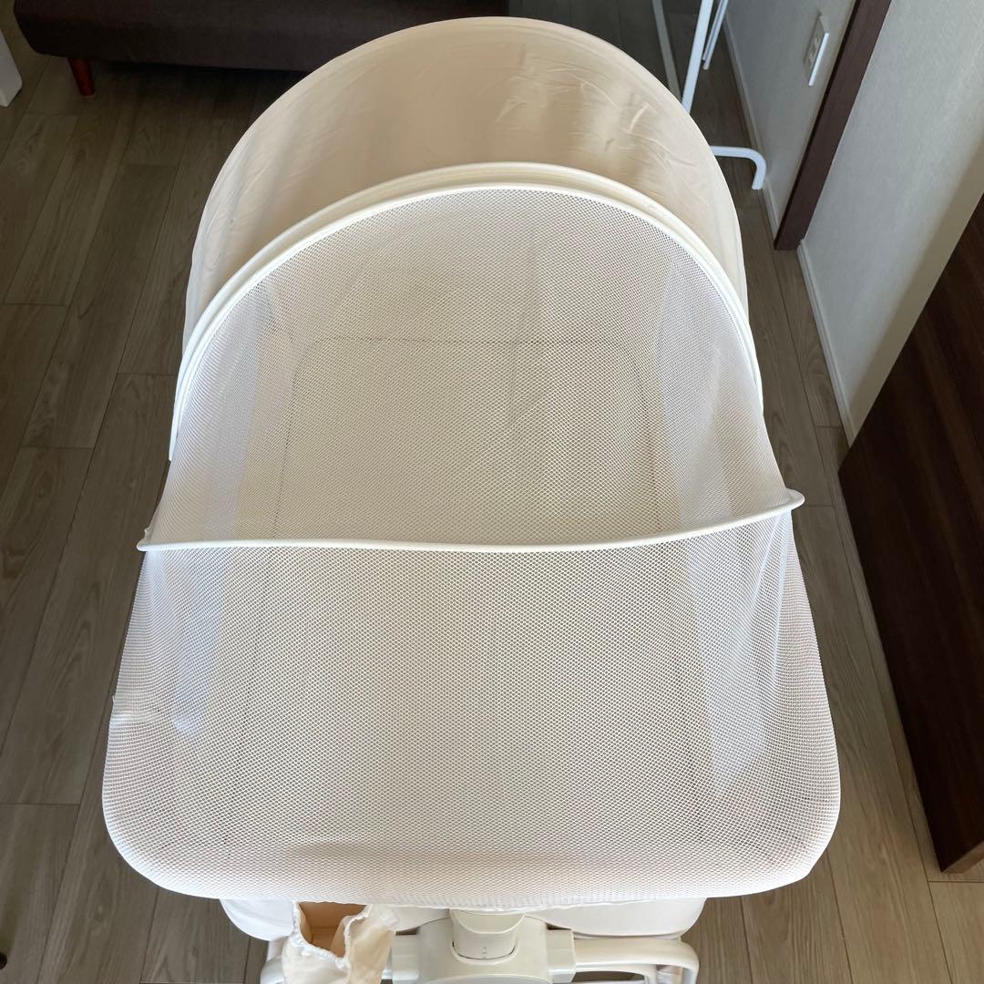 折り畳み ベビーベッド　ホワイト