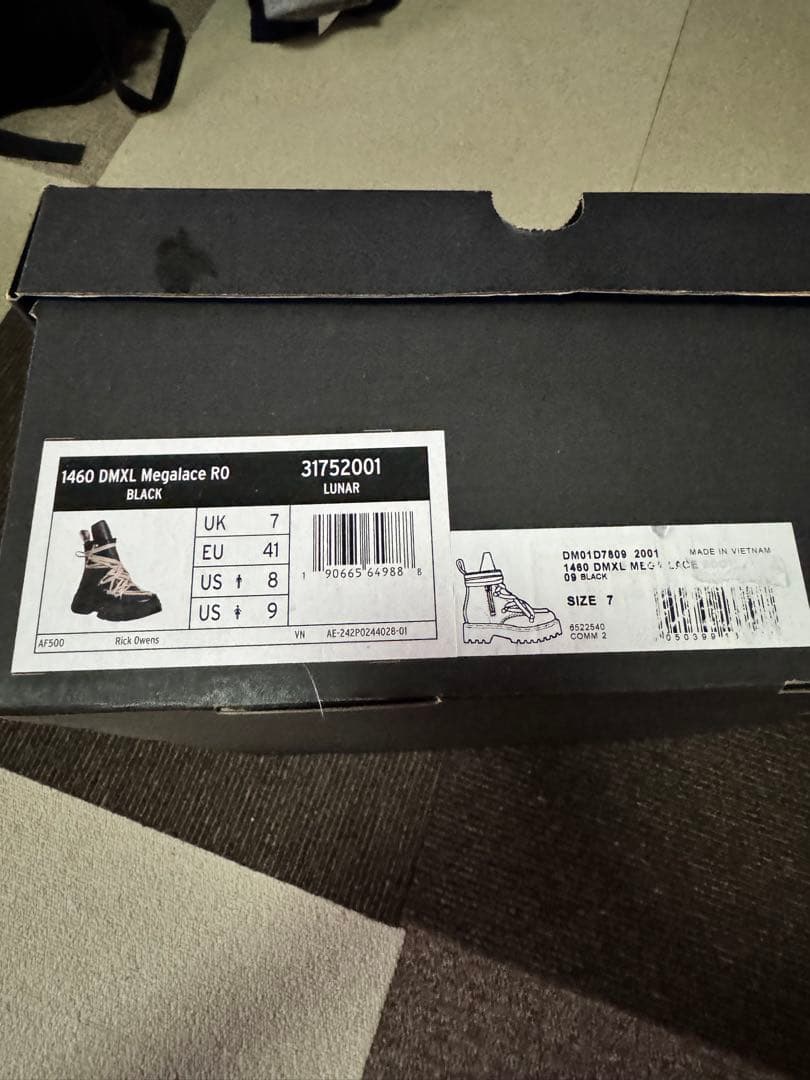 rickowens dr.martens 1460 megalace 確実正規品