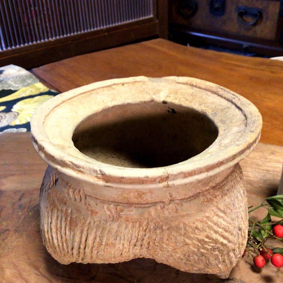 A637 中国　考古学　発掘品　西周灰釉鬲（はいゆうれき）　1基