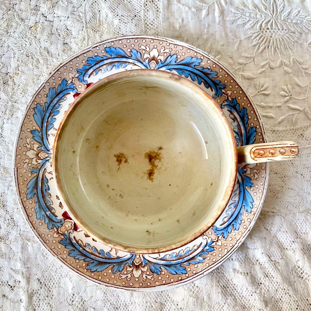 新春アンティーク福袋⑤カップ&ソーサー&タイル2枚&グラス2客&リスのオブジェ