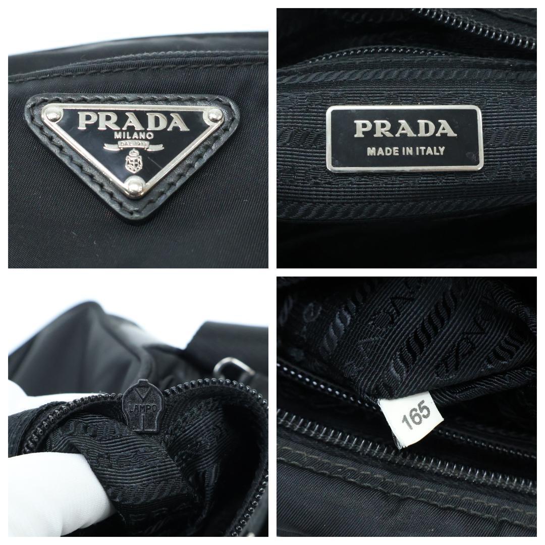 美品 PRADA プラダ ショルダーバッグ カメラバッグ 三角ロゴ ナイロン 黒