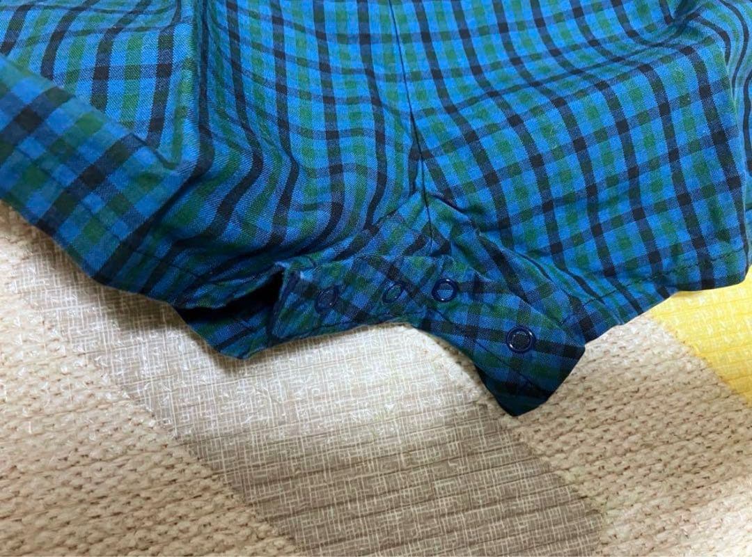 一度使用　ファミリア　チェックオーバーオール　80