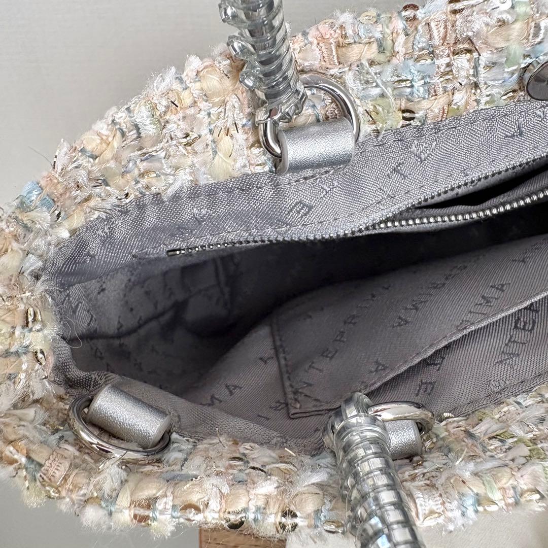 アンテプリマミスト ワイヤーツイード スモール ベージュ ハンドバッグ