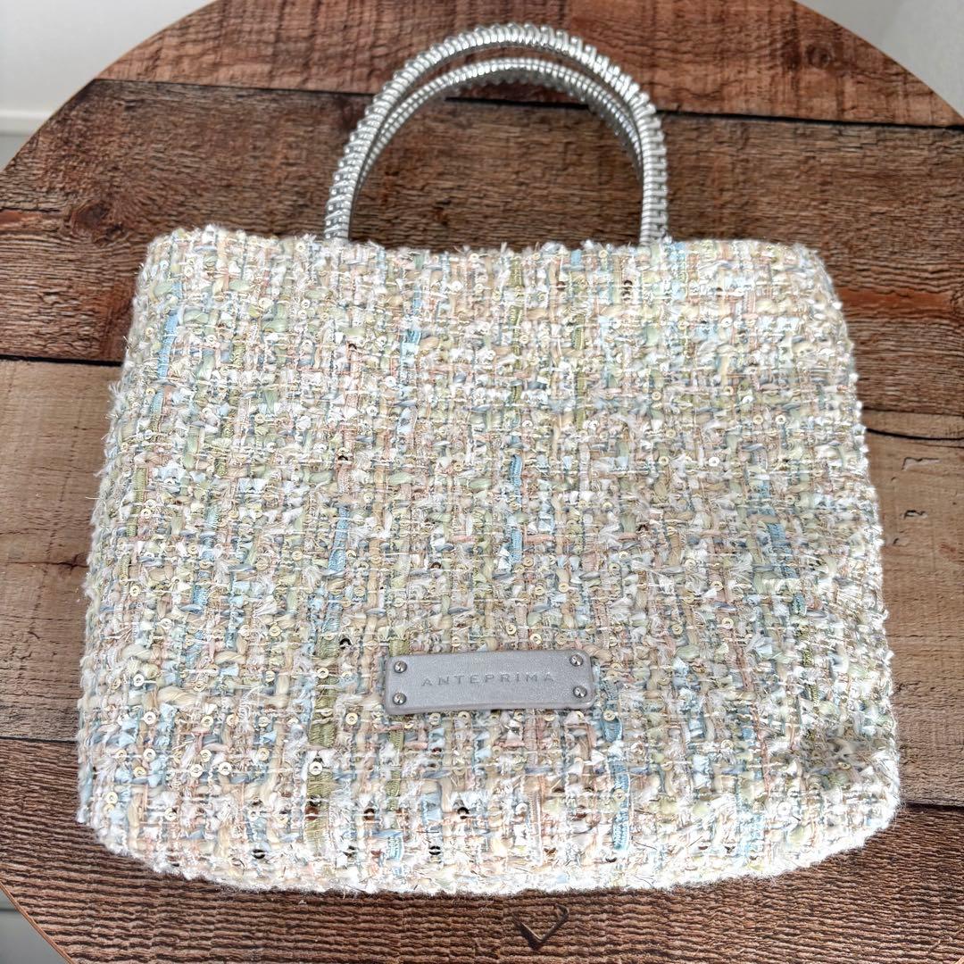 アンテプリマミスト ワイヤーツイード スモール ベージュ ハンドバッグ