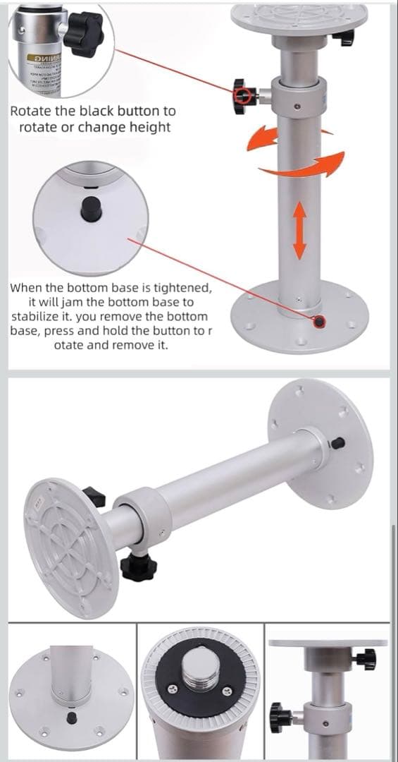 HWHongRV 調節可能な台座 マリンキャラバン モーターホーム