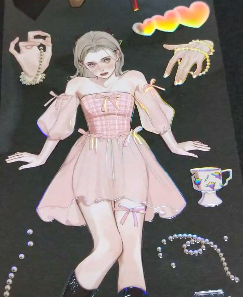 ✩のこり１✩J654＃SEER B·诺(虹光)切り売り海外人物マステ女の子