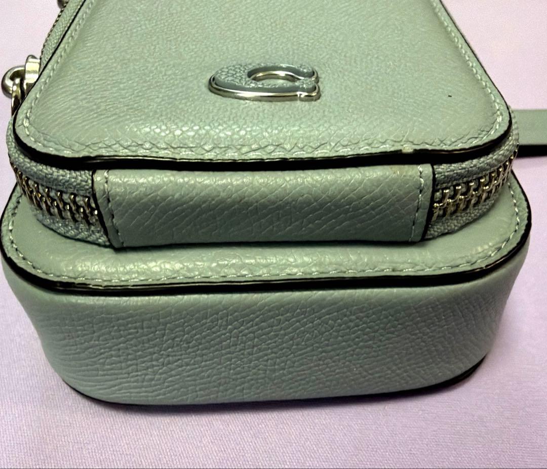 ちあきちゃん化COACH フォーン クロスボディグレーブルー