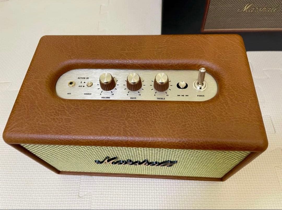 新品•未使用　国内正規品　Marshall スピーカー ActonⅢ ブラウン