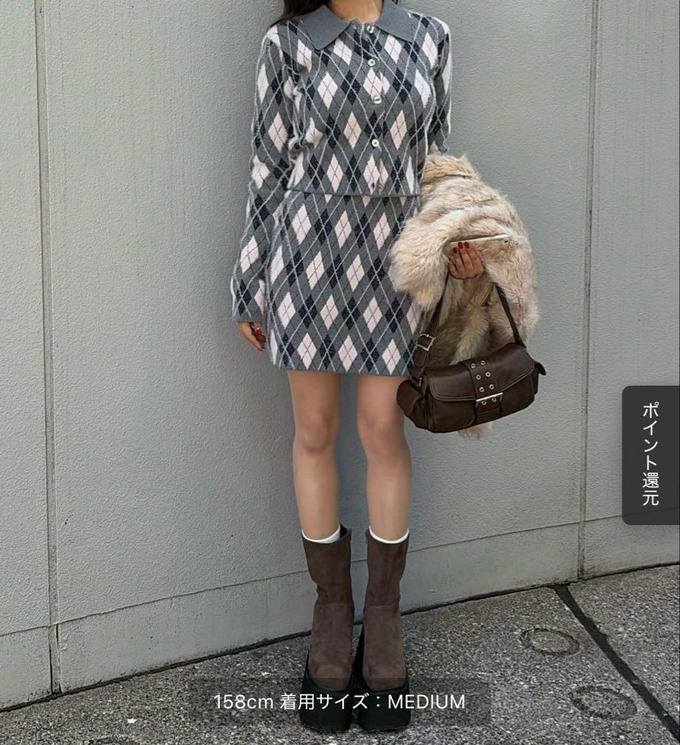 ブラウン M ボリューム チャンキーソール ミドルブーツ SLY