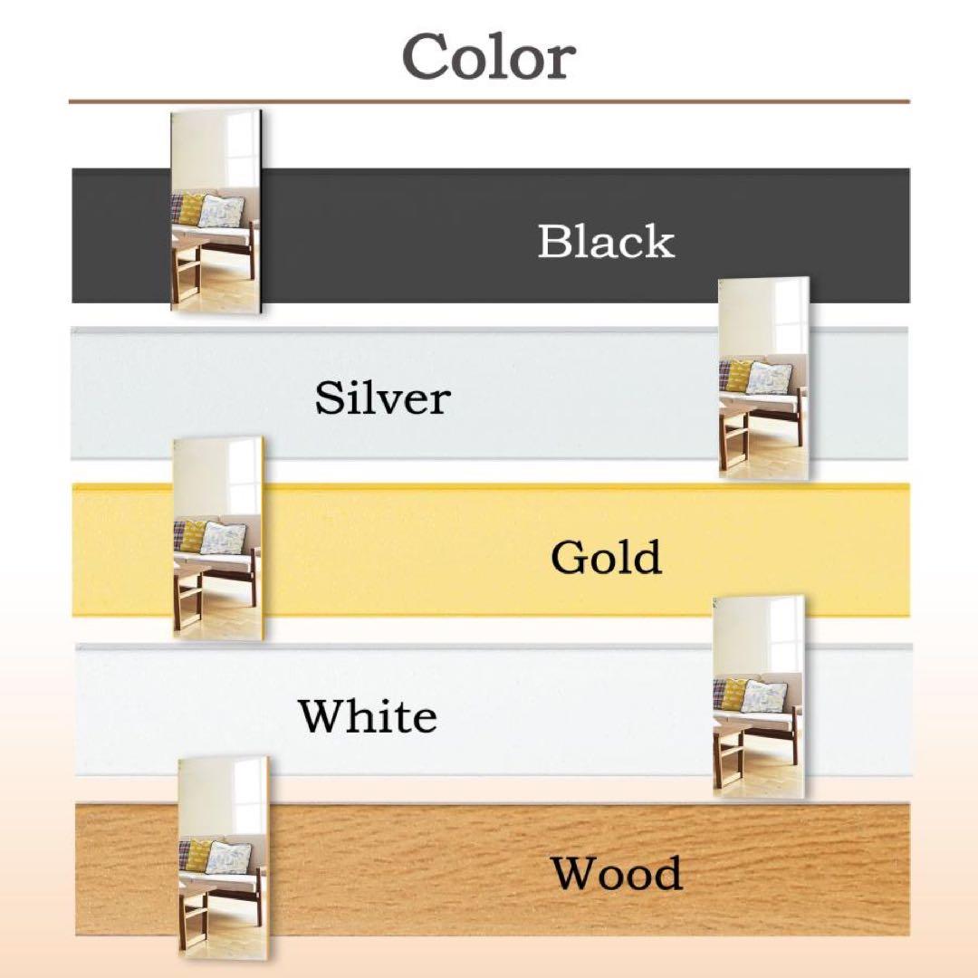 ダンスミラー 割れない鏡 幅100cmｘ160cm キャスター付き　シルバー