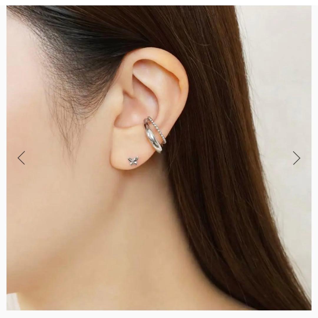 限定価格＊プラチナ バタフライ ハーフピアス